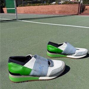 Michael Kors Green and White Women's Sneakers